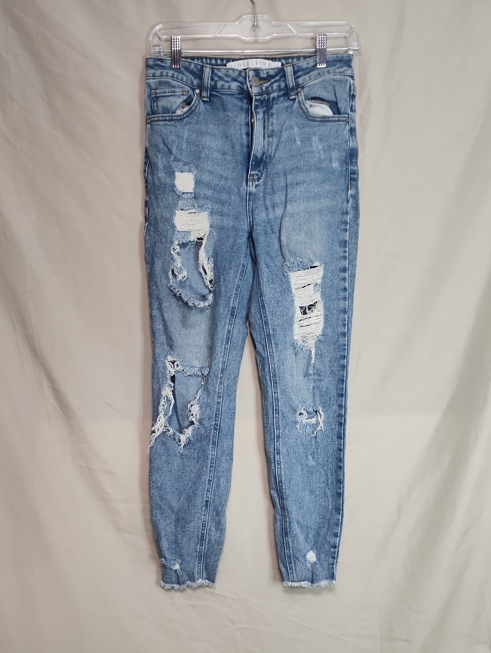 Tinseltown Light Blue Ripped Skinny Jeans